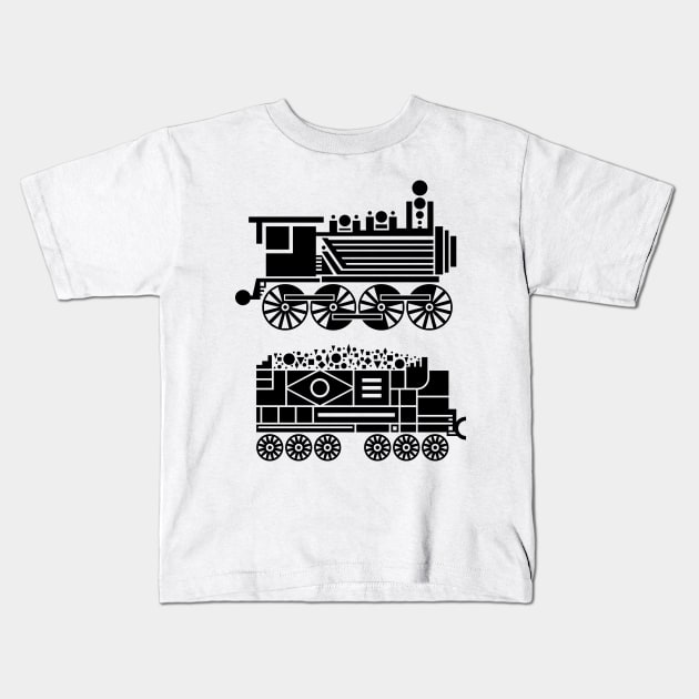 Steam Engine Kids T-Shirt by Hinterlund